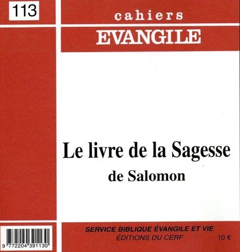 Couverture : Le livre de la Sagesse de Salomon