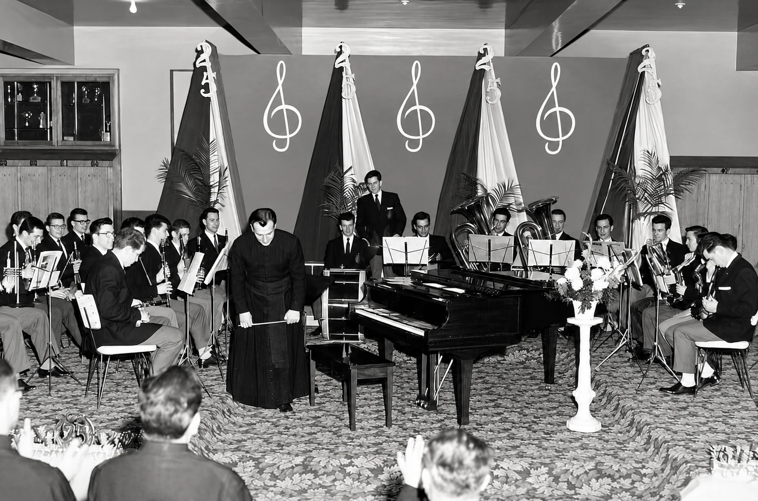 First band with Father Dollard Tremblay
